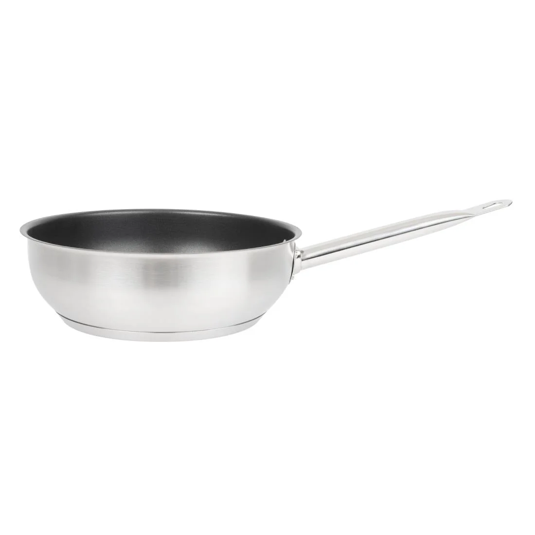 Vogue Stainless Steel Non-Stick Teflon Platinum Plus Sauté Pan 24cm - Image 3