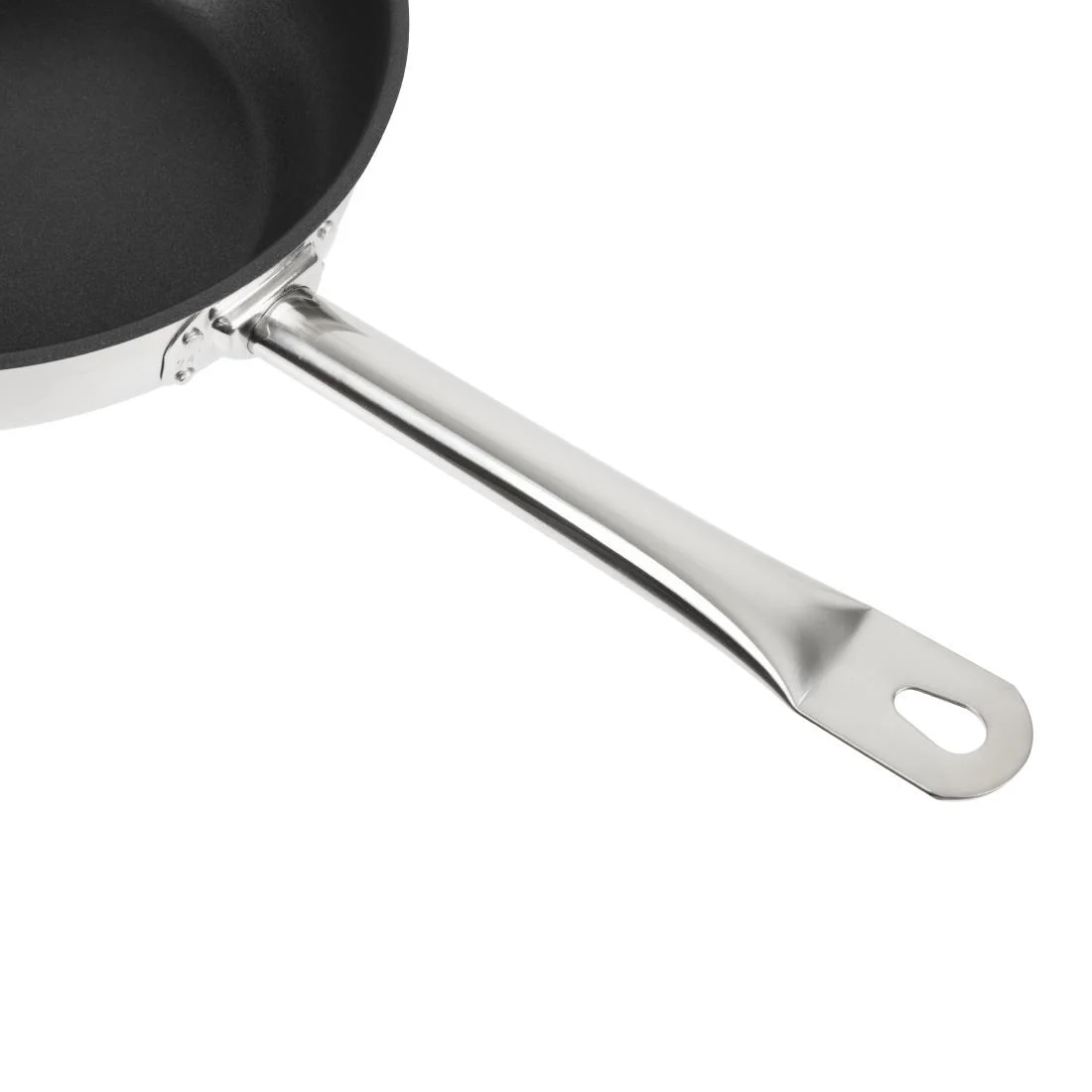 Vogue Stainless Steel Non-Stick Teflon Platinum Plus Sauté Pan 24cm - Image 4