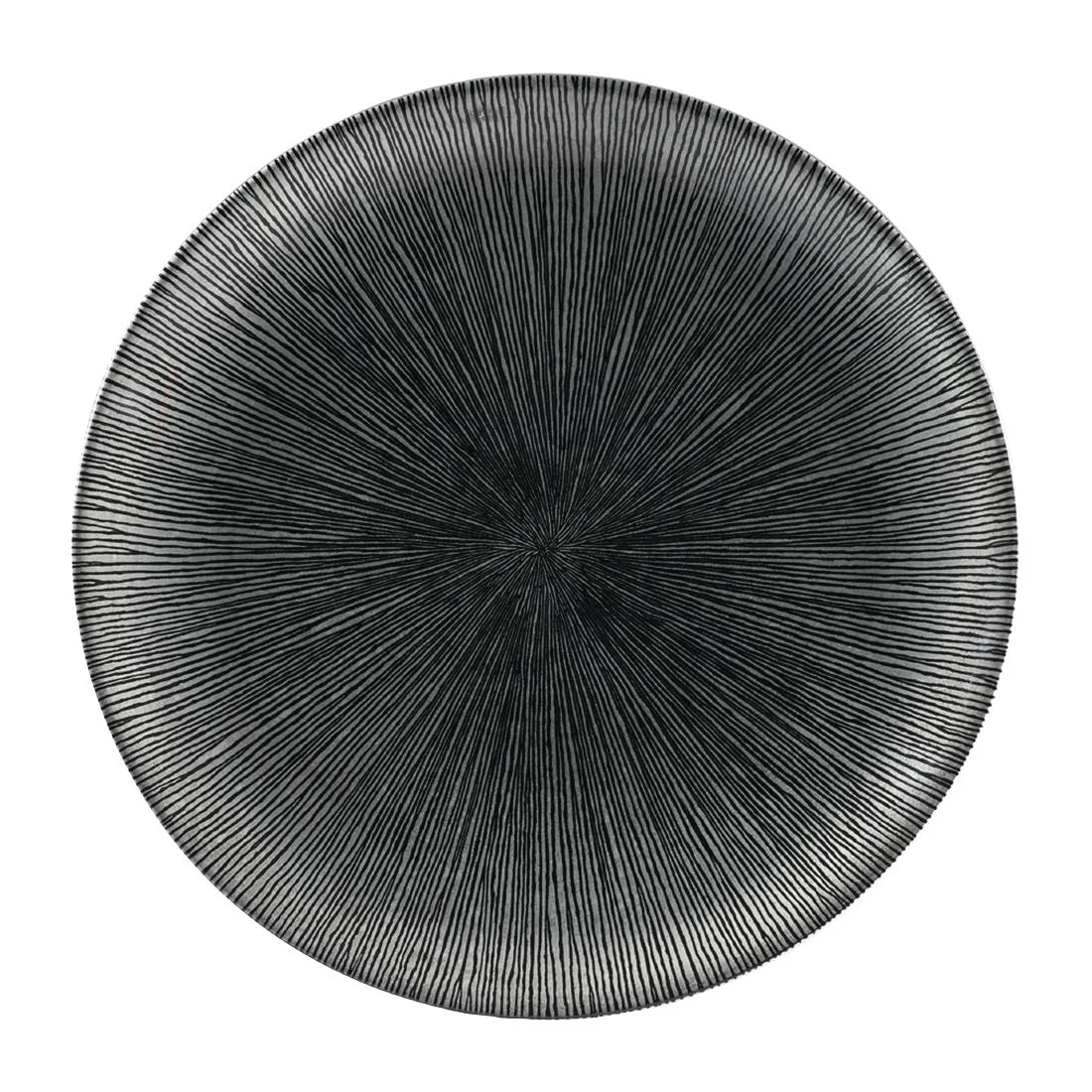 Churchill Studio Prints Agano Coupe Plates Black 288mm (12 Pack)