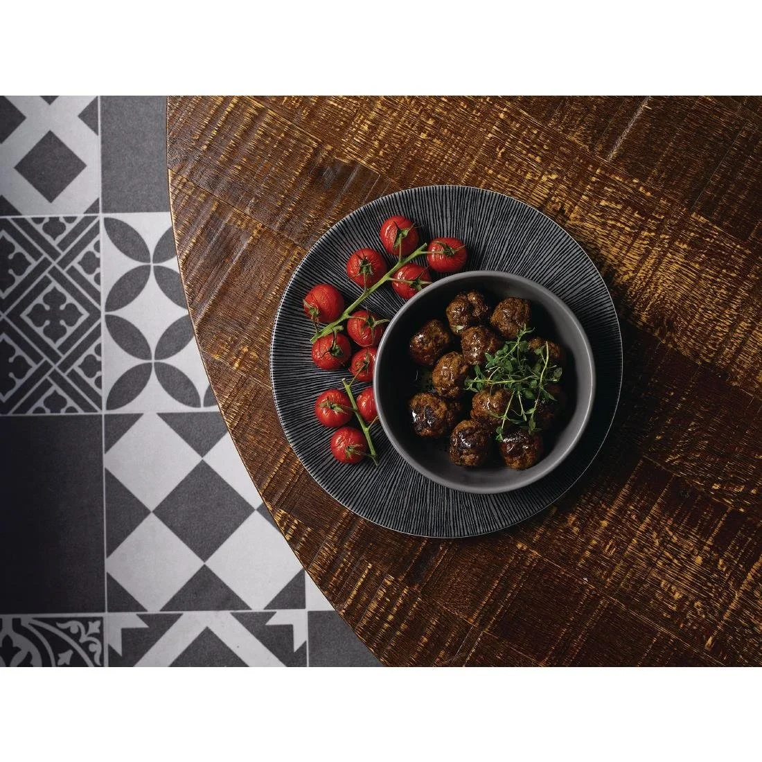 Churchill Studio Prints Agano Coupe Plates Black 288mm (12 Pack) - Image 2