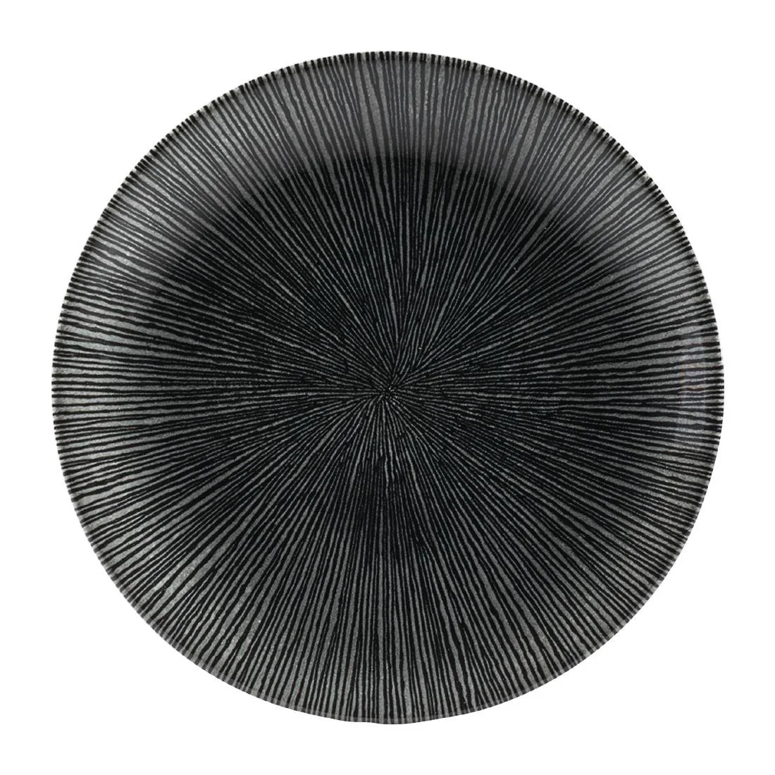 Churchill Studio Prints Agano Coupe Plates Black 165mm (12 Pack)