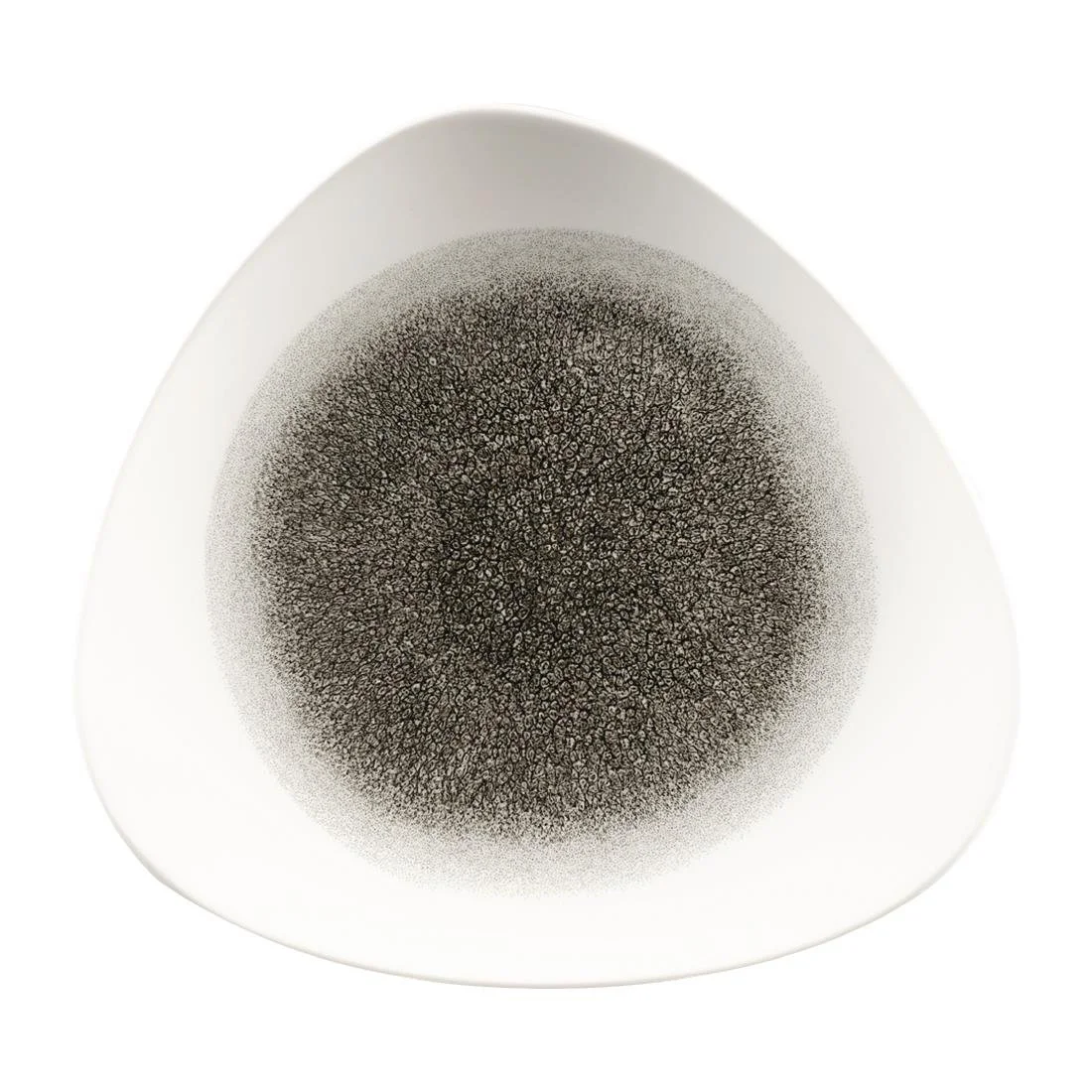 Churchill Studio Prints Raku Triangle Plates Quartz Black 311mm (6 Pack)