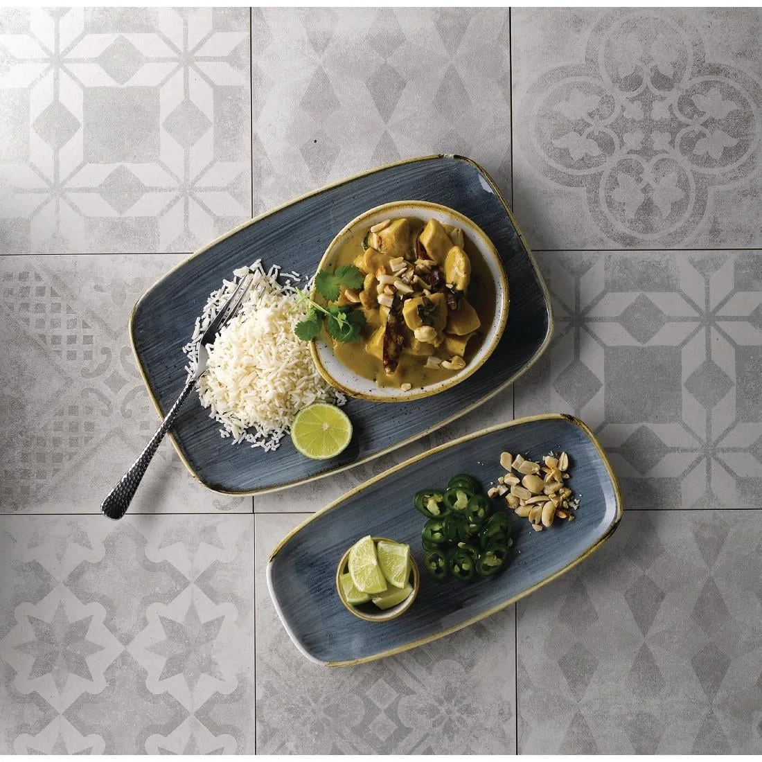 Churchill Stonecast No. 2 Oblong Chefs Plates 269 x 127mm Blueberry (12 Pack) - Image 3