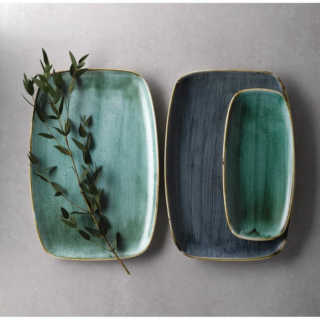 Churchill Stonecast No. 9 Oblong Chefs Plates 355 x 245mm Blueberry (6 Pack) - Image 4