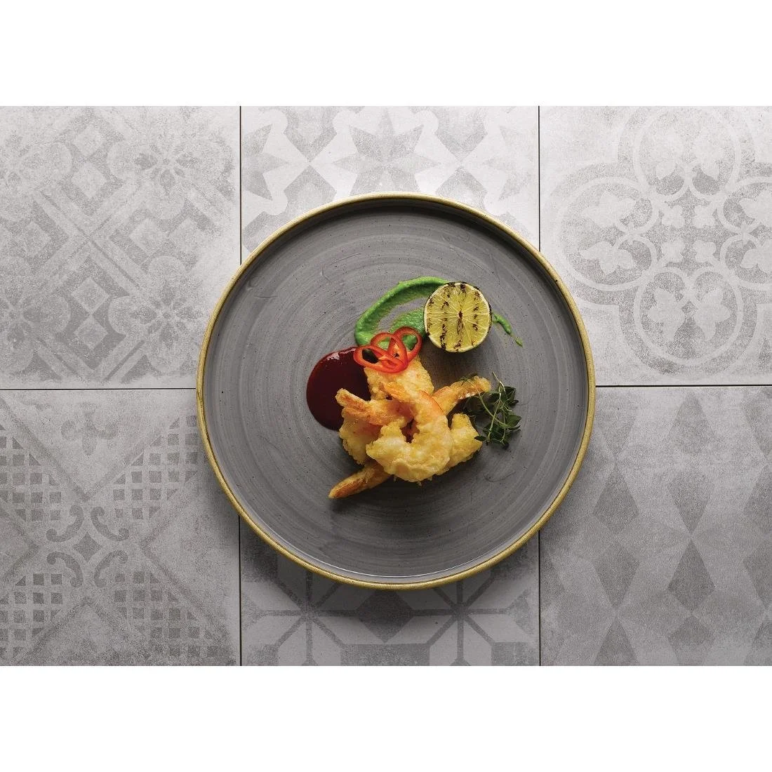 Churchill Stonecast Walled Chefs Plates Peppercorn Grey 260mm (6 Pack) - Image 4