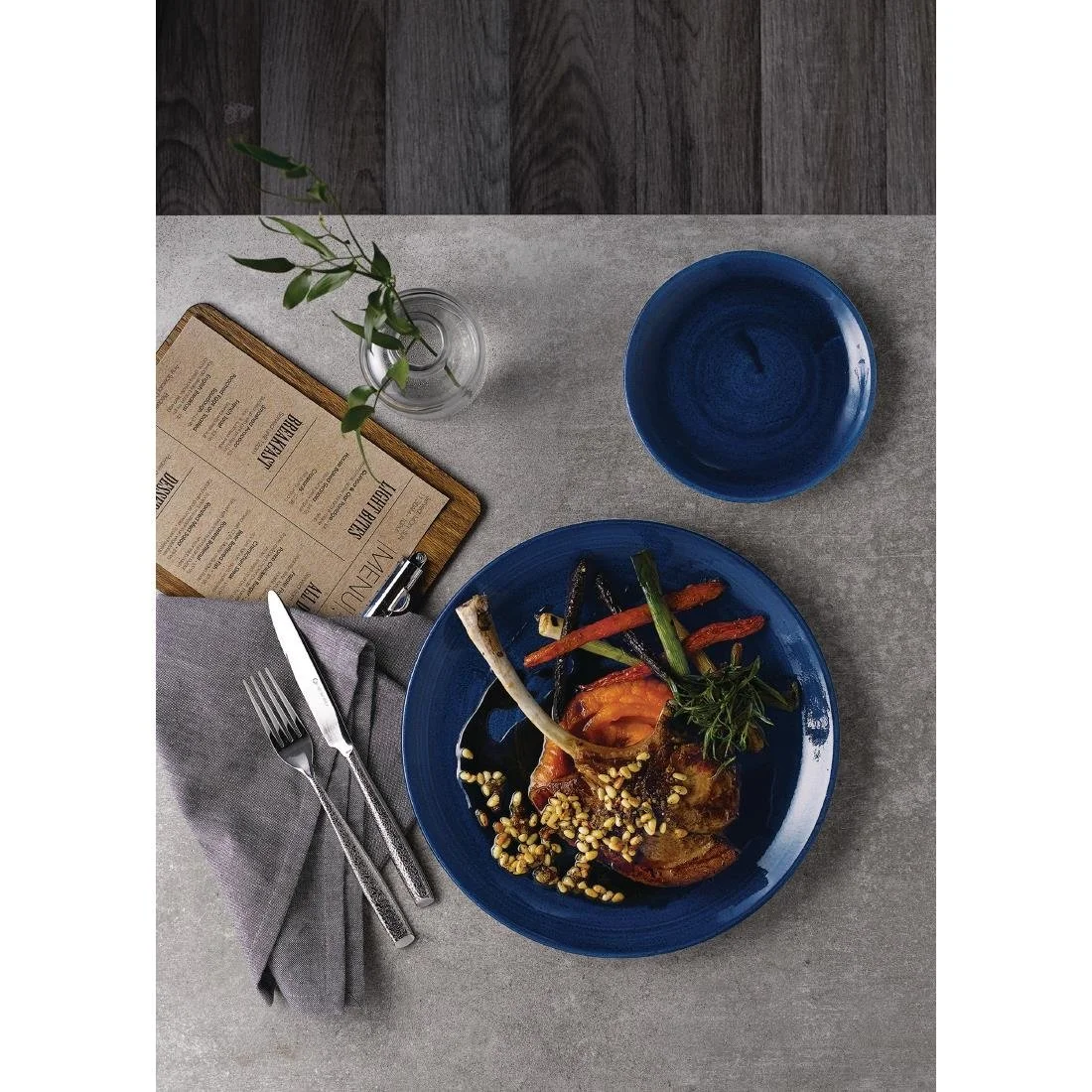 Churchill Stonecast Patina Coupe Plates Cobalt 288mm (12 Pack) - Image 2