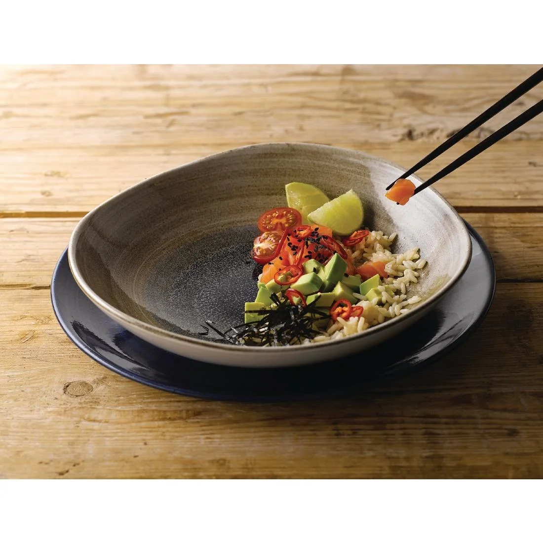 Churchill Stonecast Aqueous Organic Round Bowls Bayou Taupe 253mm (12 Pack) - Image 4