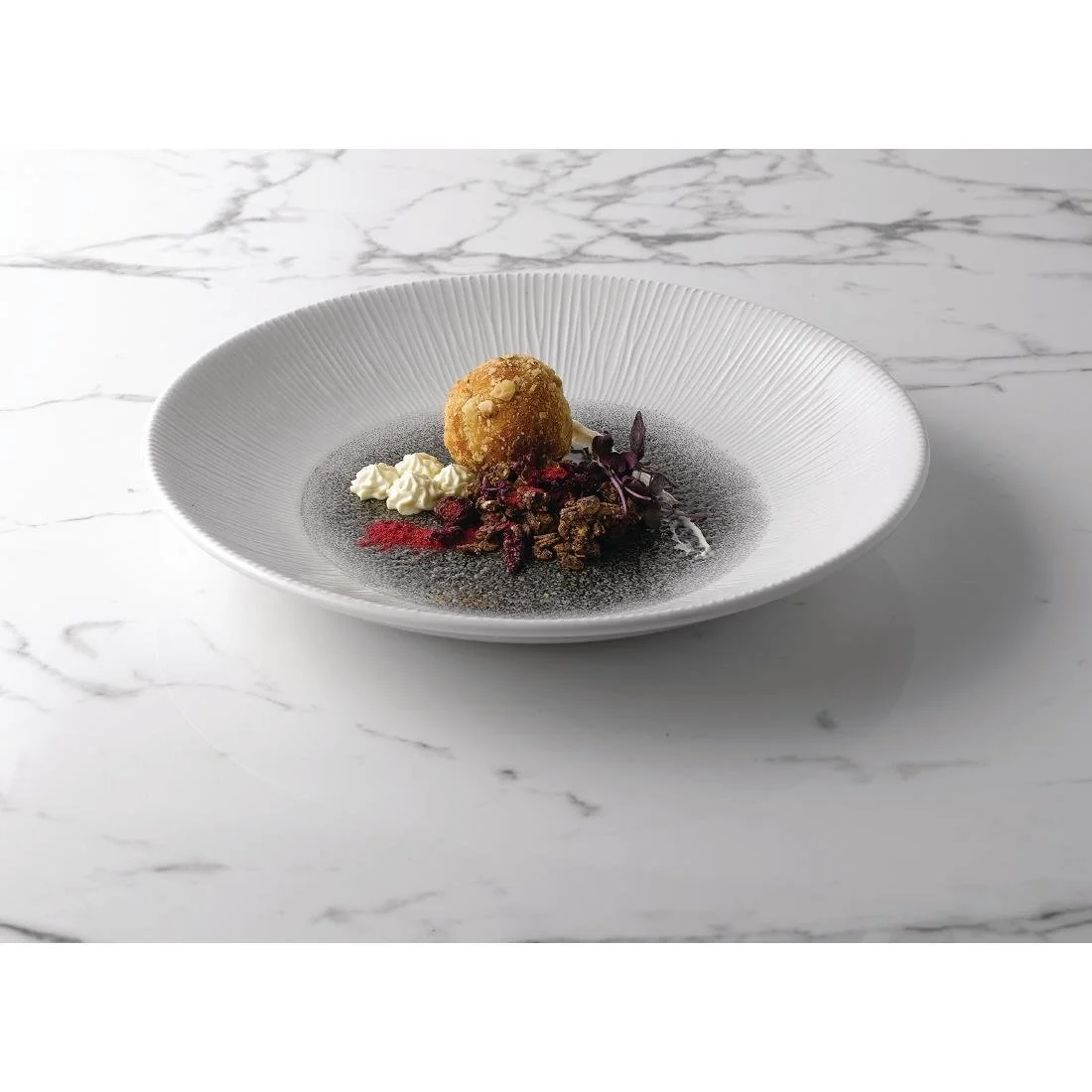 Churchill Bamboo Centre Print Deep Coupe Plates Quartz Black 281mm (12 Pack) - Image 7