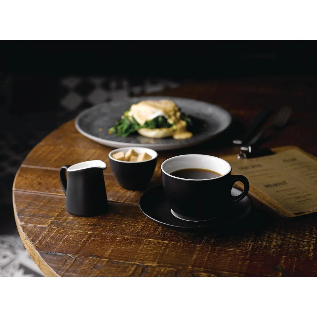 Churchill Studio Prints Agano Coupe Plates Black 288mm (12 Pack) - Image 6