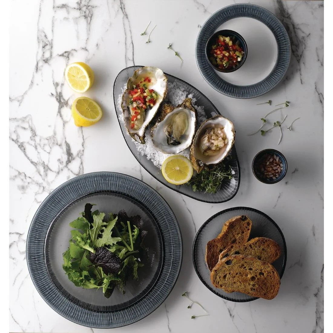 Churchill Bamboo Footed Plates Mist 276mm (12 Pack) - Image 2