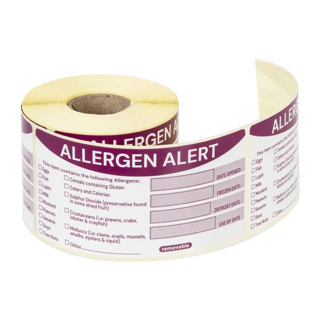 Hygiplas Removable Allergen Alert Food Labels (250 Pack) - Image 4