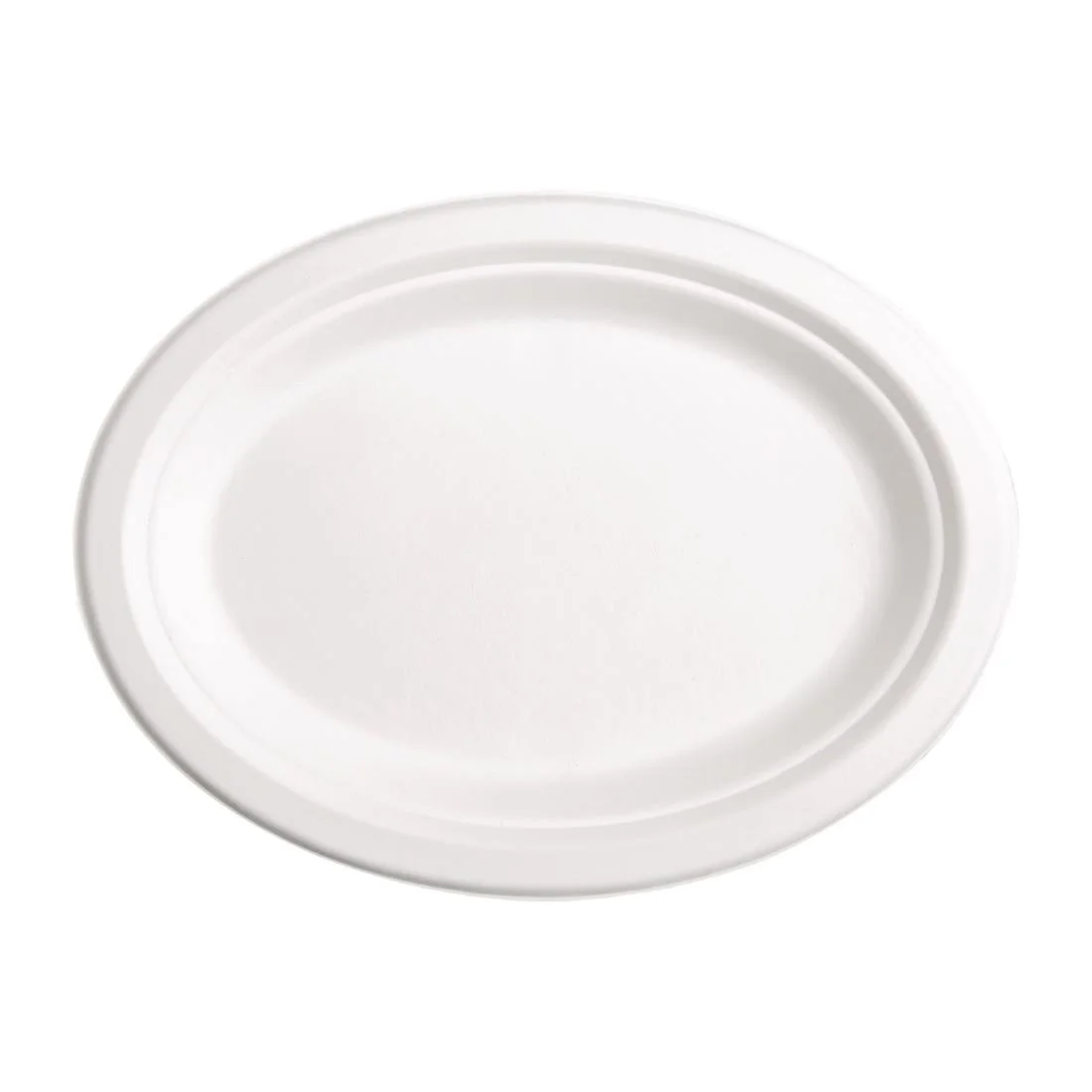 Fiesta Compostable Bagasse Oval Plates 316mm (Pack of 50) - Image 2
