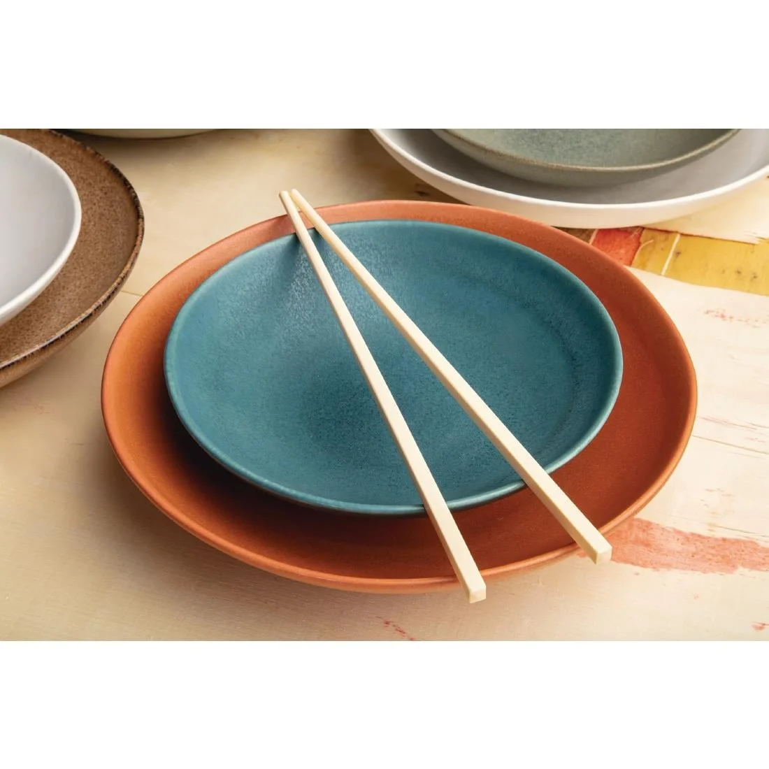 Olympia Build-a-Bowls Flat Bowls Cantaloupe 250mm (4 Pack) - Image 2