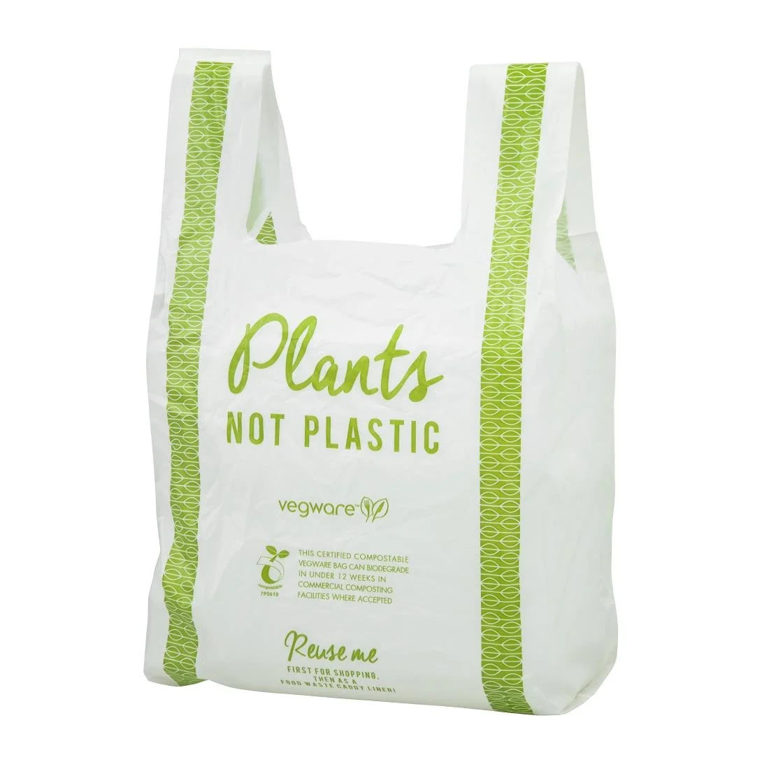Vegware Compostable PLA Carrier Bags Medium (Pack of 500) - Image 4