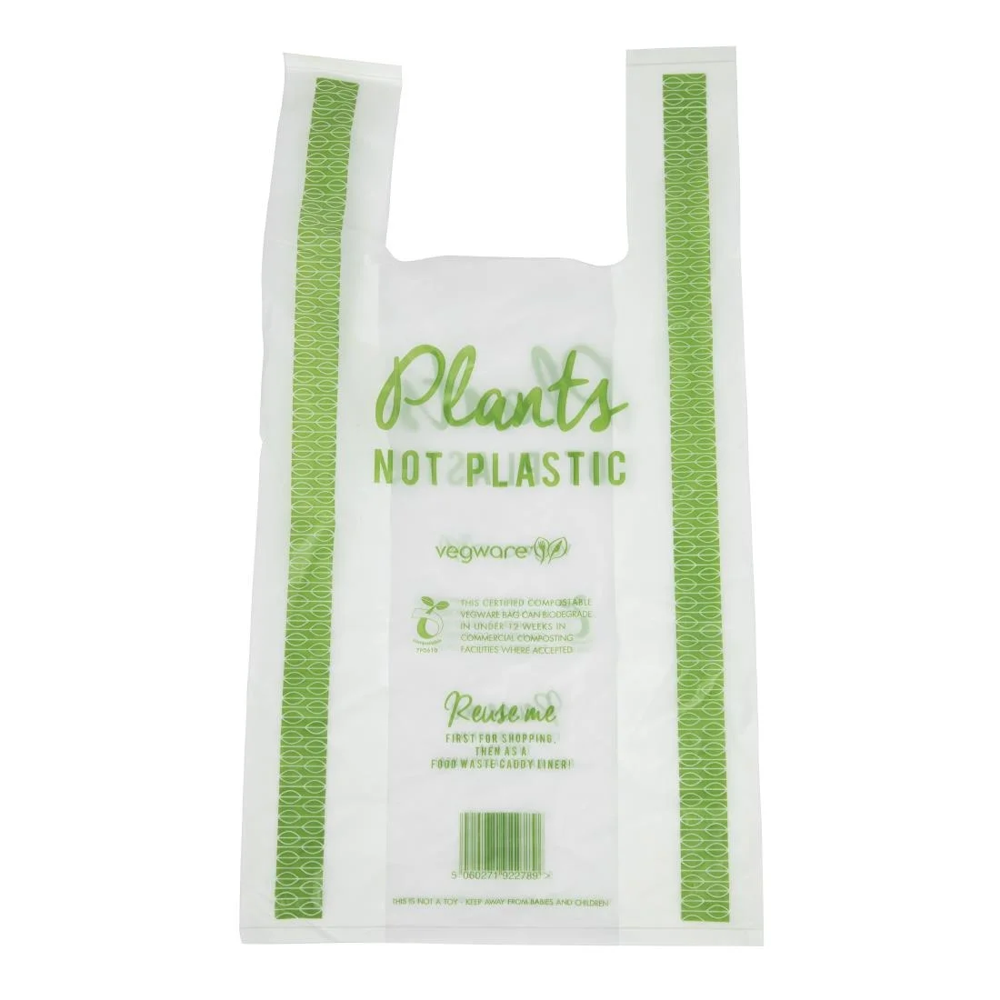 Vegware Compostable PLA Carrier Bags Medium (Pack of 500) - Image 5