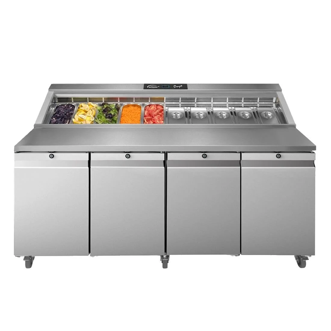 Williams Onyx 4 Door Refrigerated Prep Counter 835Ltr CPC4-SS - Image 2