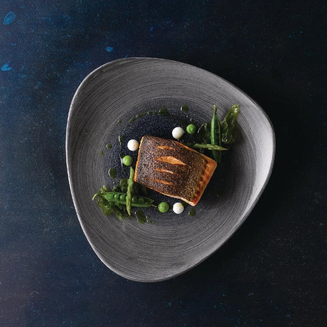 Churchill Stonecast Aqueous Lotus Plates Grey 305mm (6 Pack) - Image 2