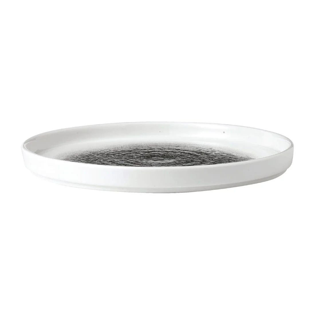 Churchill Raku Walled Plates Quartz Black 218mm (6 Pack) - Image 2