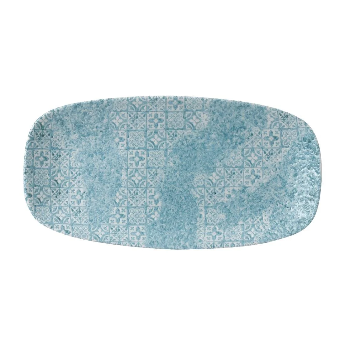 Churchill Med Tiles Oblong Plates Aquamarine 298x152mm (12 Pack)