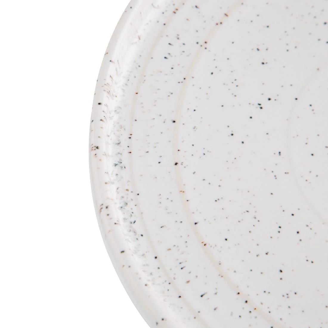 Olympia Cavolo Flat Round Plates White Speckle 220mm (6 Pack) - Image 5