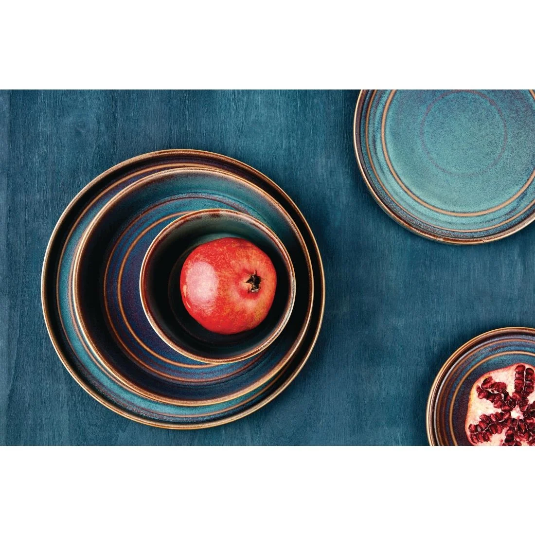 Olympia Cavolo Flat Round Bowls Iridescent 220mm (4 Pack) - Image 5
