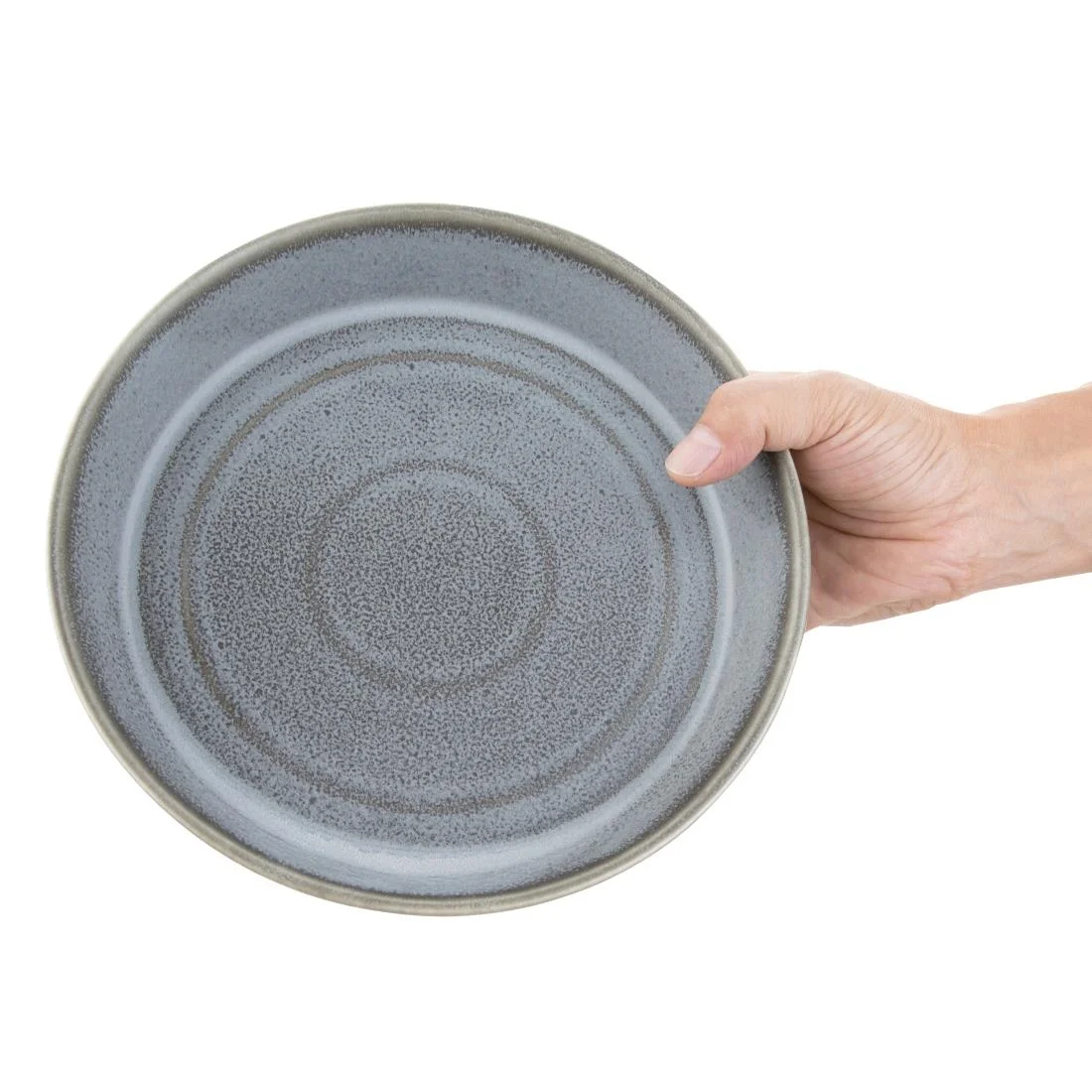 Olympia Cavolo Flat Round Bowls Charcoal Dusk 220mm (4 Pack) - Image 7