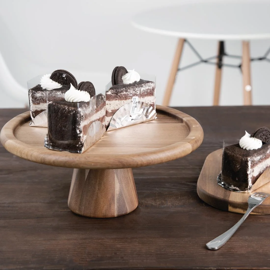 Olympia Acacia Cake Stand 305x127(H)mm - Image 9