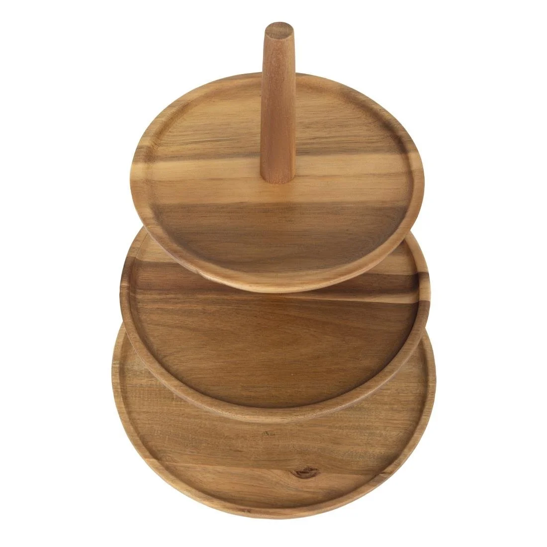 Olympia Acacia 3-Tier Stand 305(Ø) x 395(H)mm - Image 4