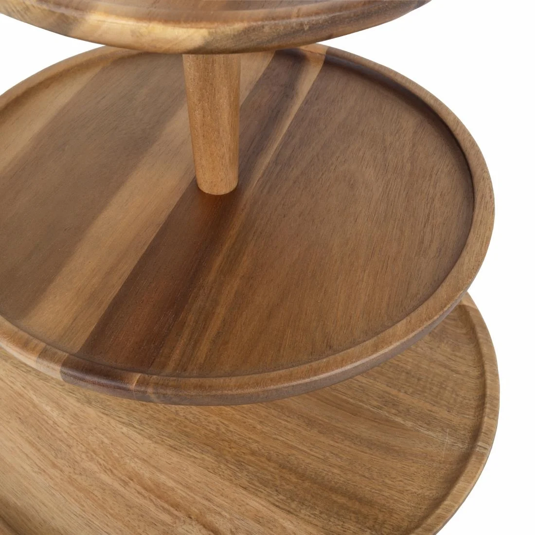 Olympia Acacia 3-Tier Stand 305(Ø) x 395(H)mm - Image 6