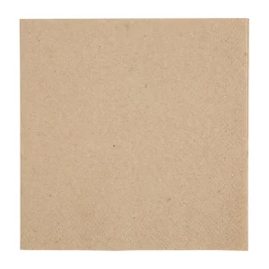 Fiesta Recyclable Recycled Cocktail Napkin Kraft 24x24cm 2ply 1/4 Fold (Pack of 4000)