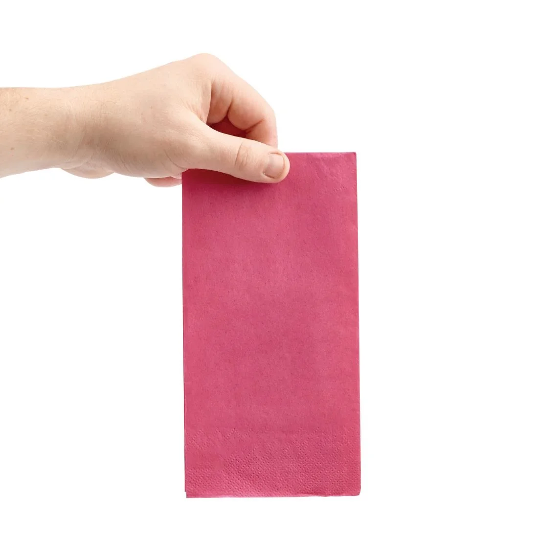 Fiesta Recyclable Dinner Napkin Pink 40x40cm 2ply 1/8 Fold (Pack of 2000) - Image 3