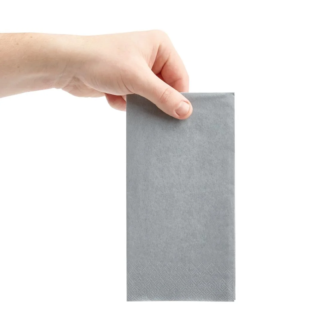 Fiesta Recyclable Dinner Napkin Grey 40x40cm 2ply 1/8 Fold (Pack of 2000) - Image 3