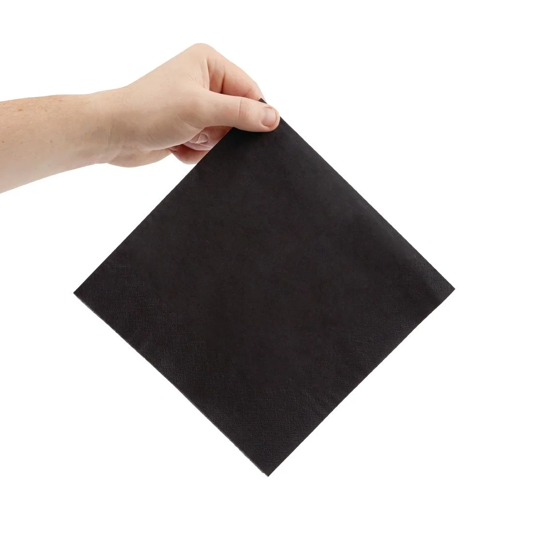 Fiesta Recyclable Dinner Napkin Black 40x40cm 3ply 1/4 Fold (Pack of 1000) - Image 3