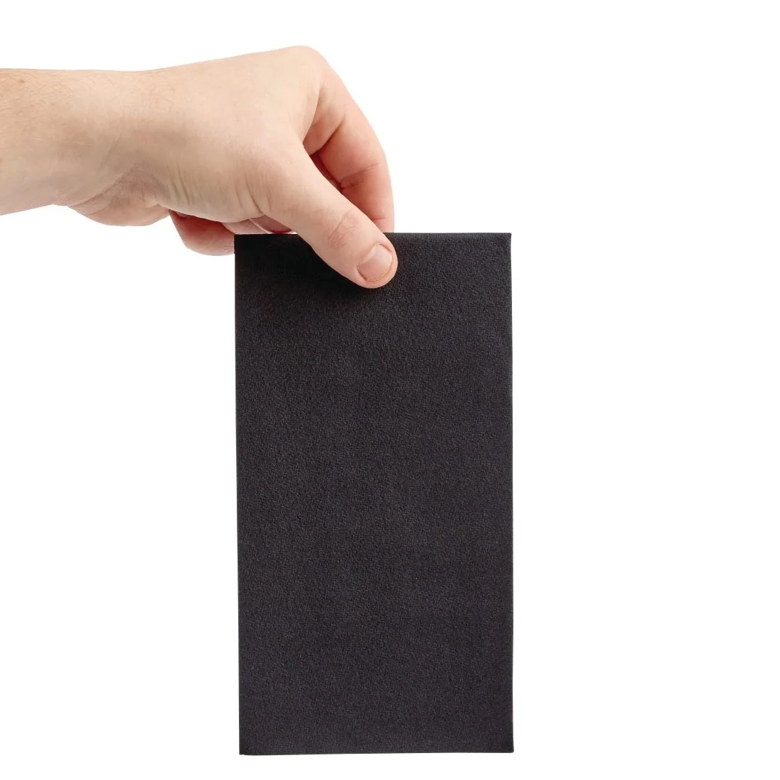 Fiesta Recyclable Premium Tablin Dinner Napkin Black 40x40cm Airlaid 1/8 Fold (Pack of 500) - Image 3