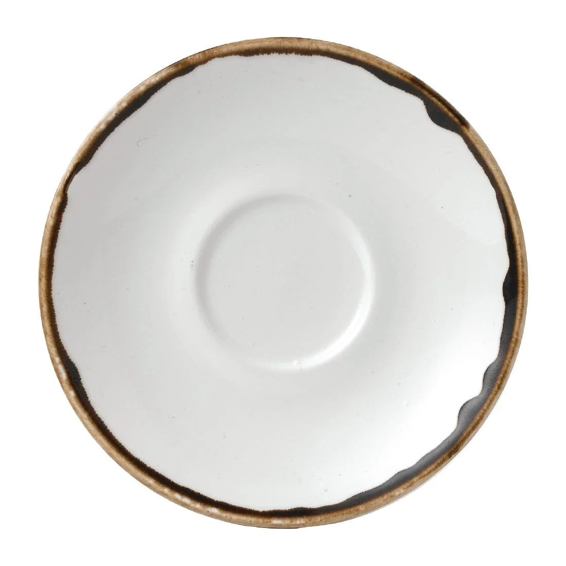 Dudson Harvest Cappuccino Saucers Natural 158mm (12 Pack)