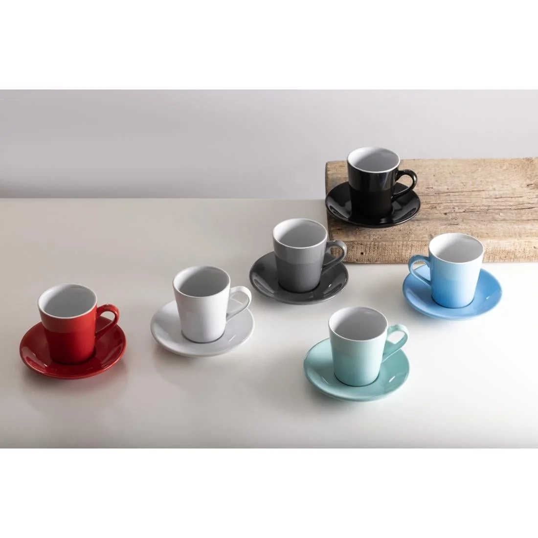 Olympia Cafe Flat White Cups Aqua 170ml (12 Pack) - Image 2