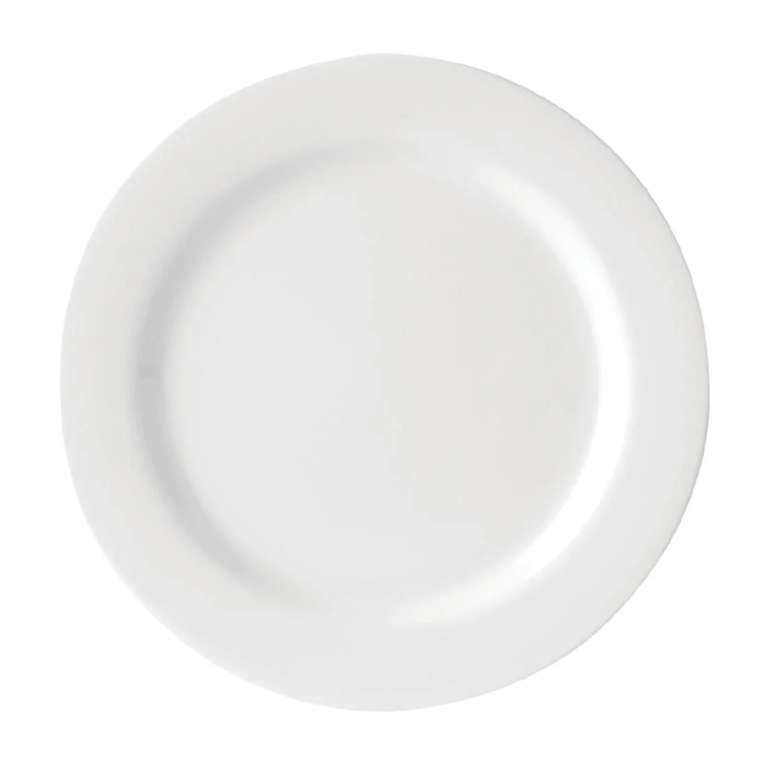 Utopia Melamine Wide Rimmed Plates White 230mm (6 Pack)