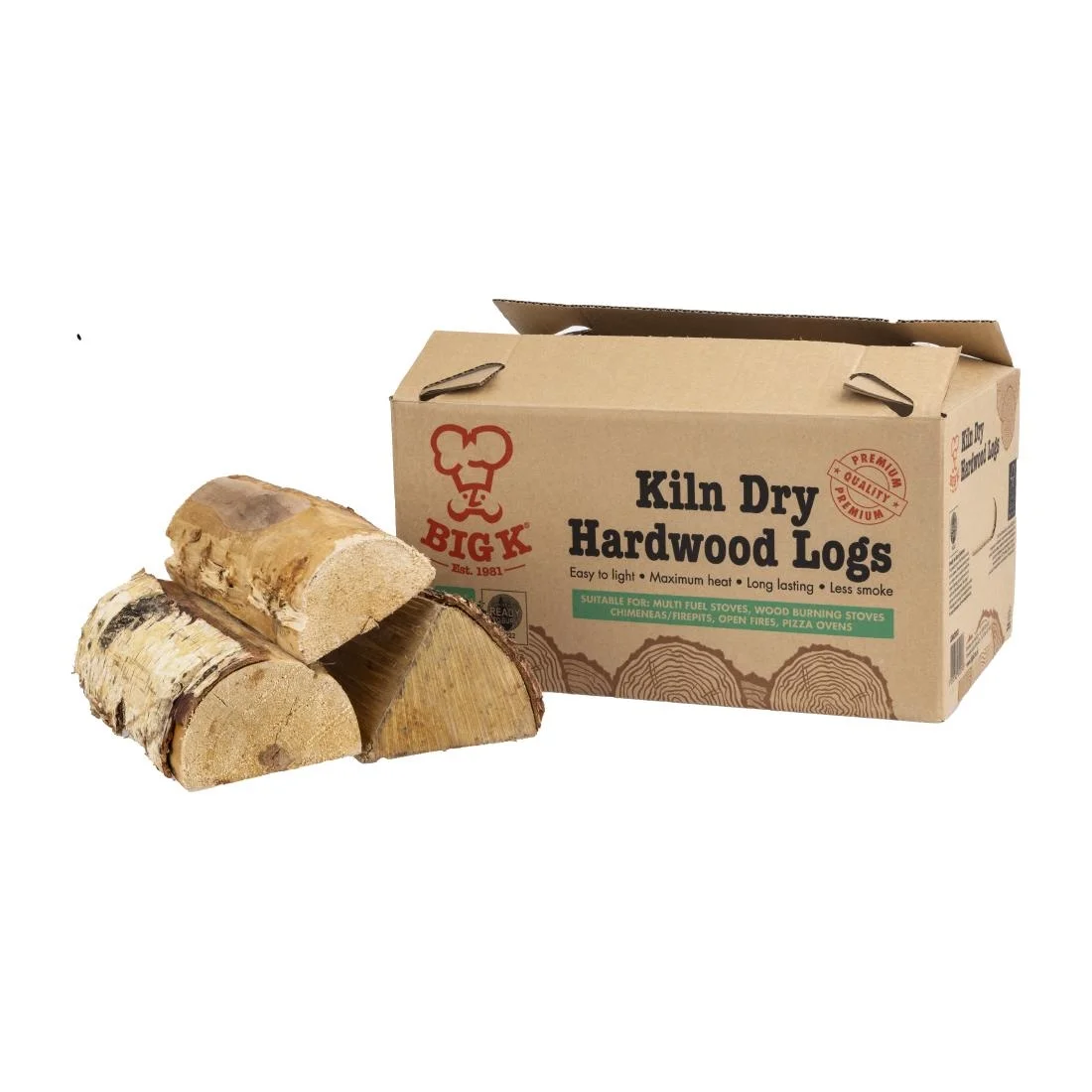 Big K Kiln Dry Hardwood Logs Box 8kg