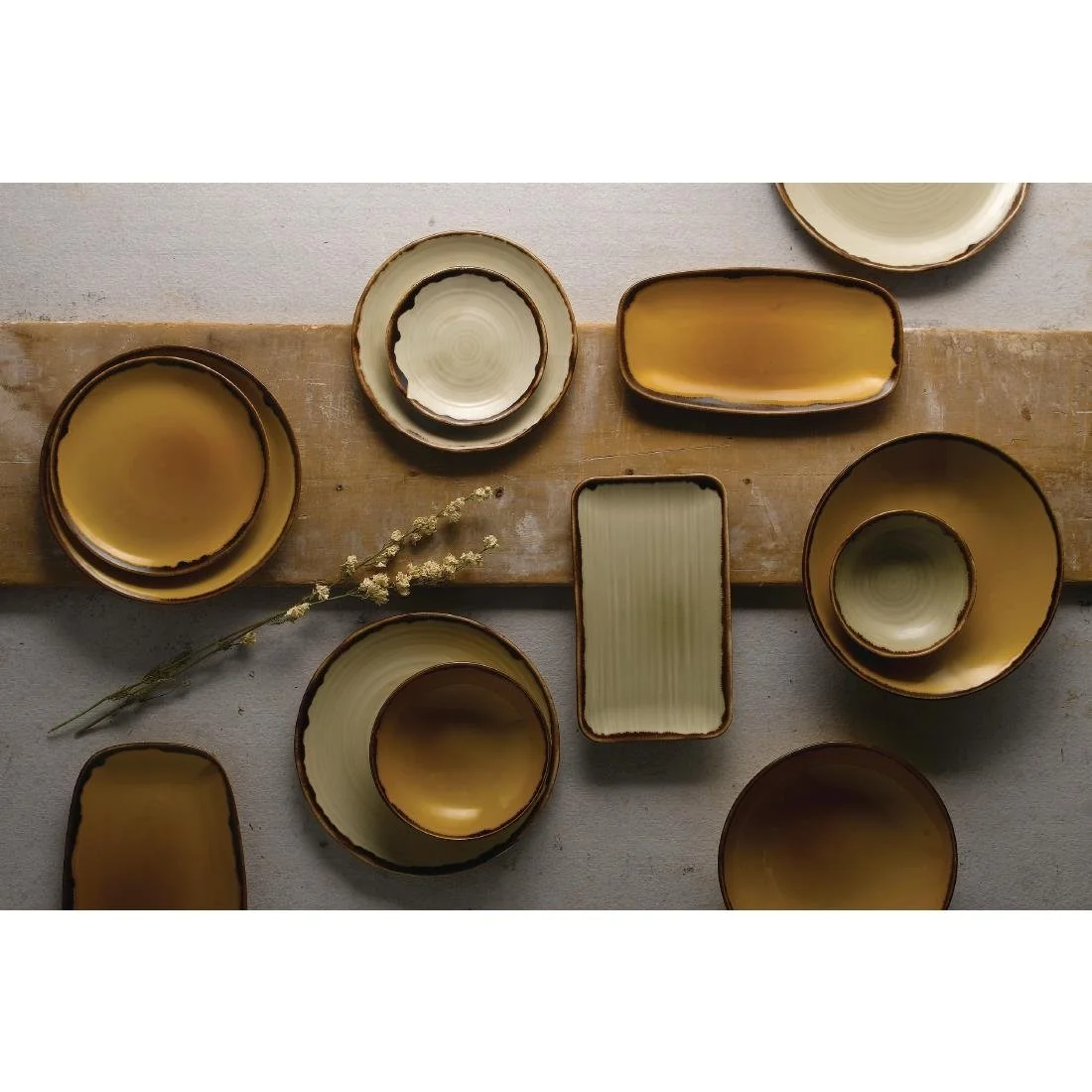 Dudson Harvest Coupe Plates Mustard 260mm (12 Pack) - Image 4