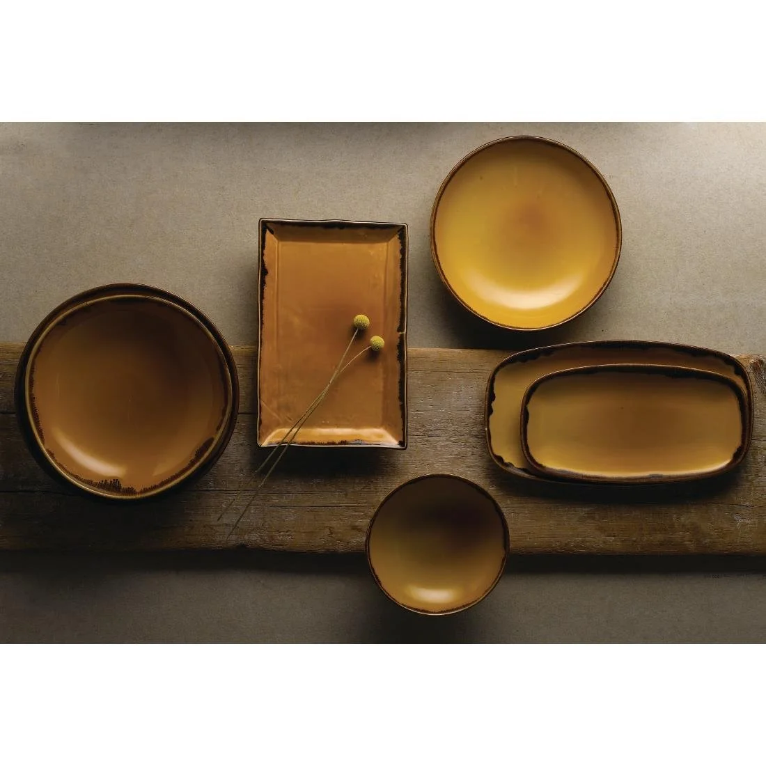 Dudson Harvest Coupe Plates Mustard 288mm (12 Pack) - Image 4