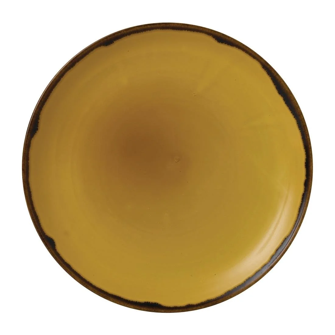 Dudson Harvest Coupe Plates Mustard 324mm (6 Pack)