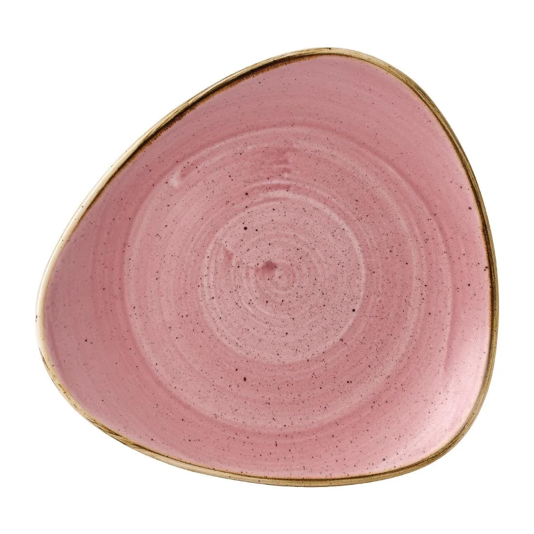 Churchill Stonecast Triangle Plates Petal Pink 9" (12 Pack)