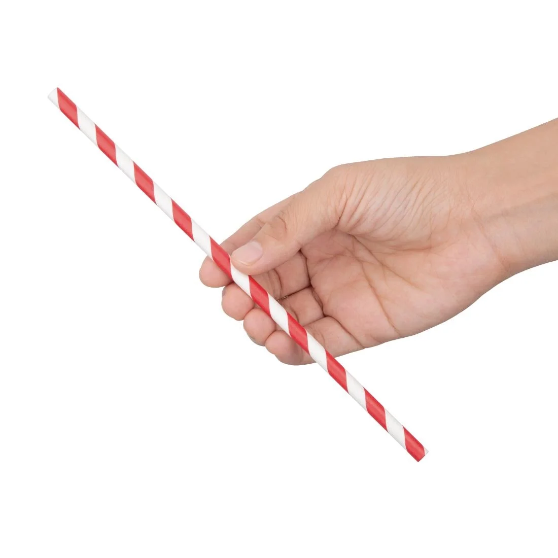 Fiesta Compostable Individually Wrapped Paper Straws Red Stripes (Pack of 250) - Image 4