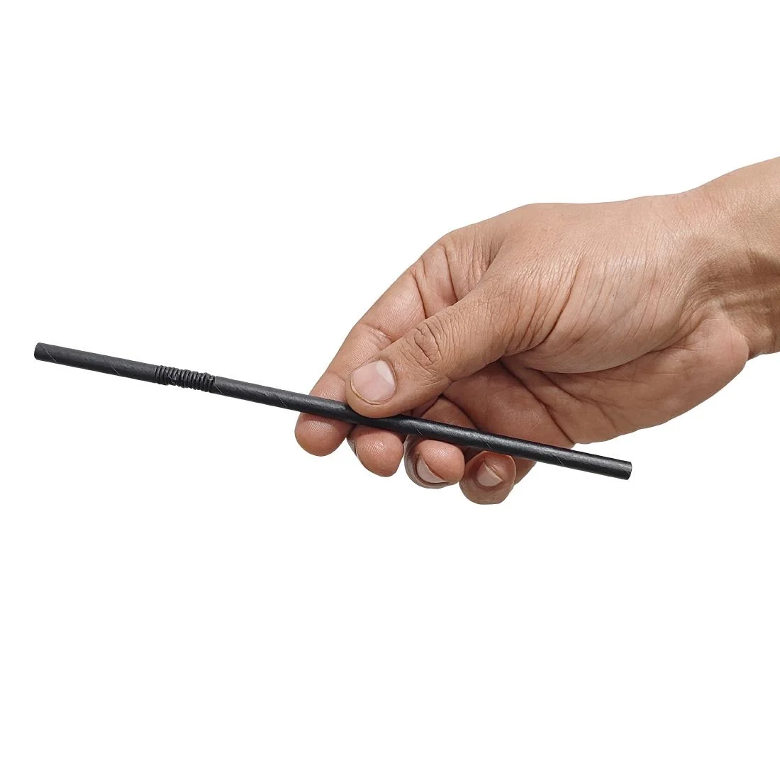 Fiesta Compostable Individually Wrapped Bendy Paper Straws Black (Pack of 250) - Image 5