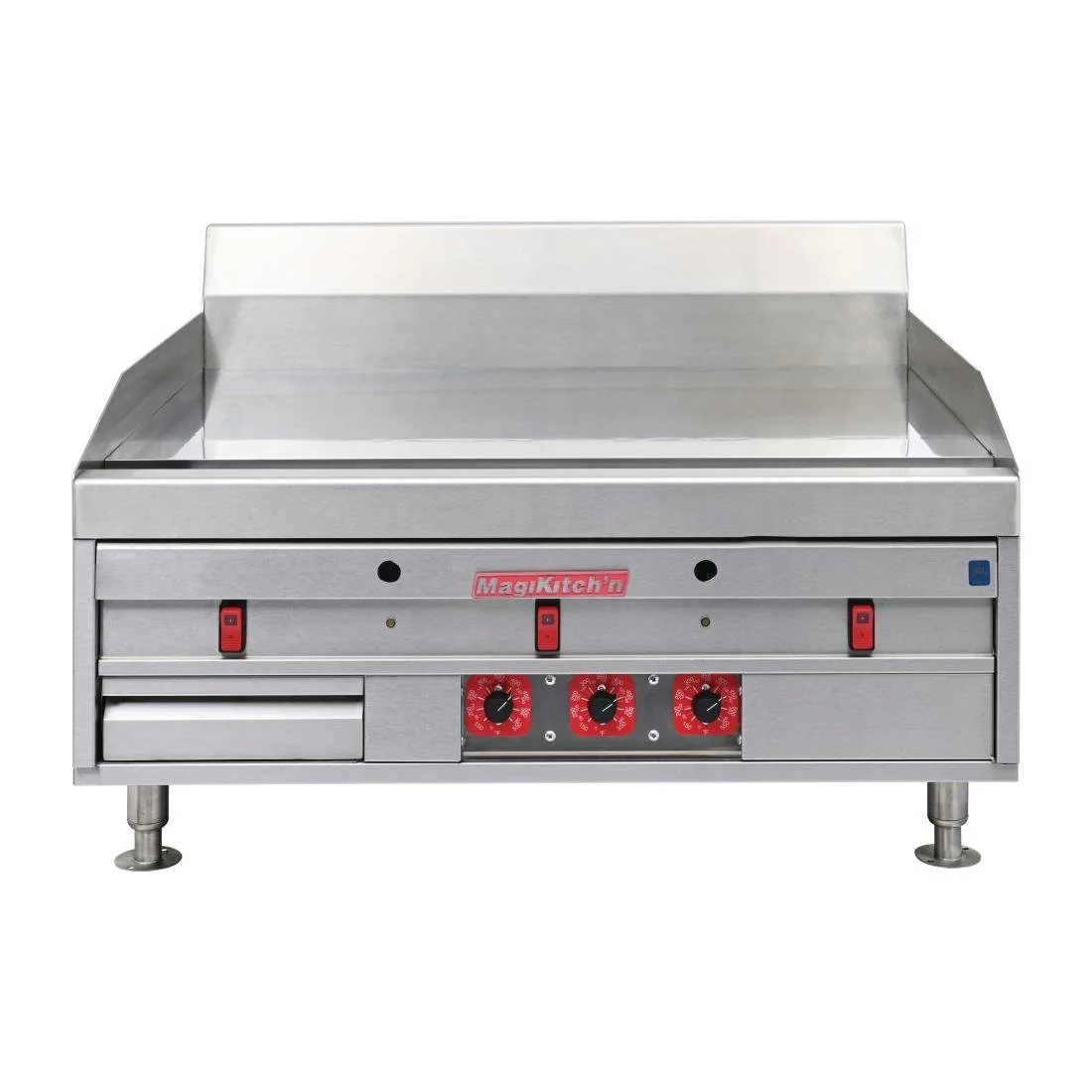 MagiKitch'n MKG Heavy Duty Chrome Gas Griddle - Image 5