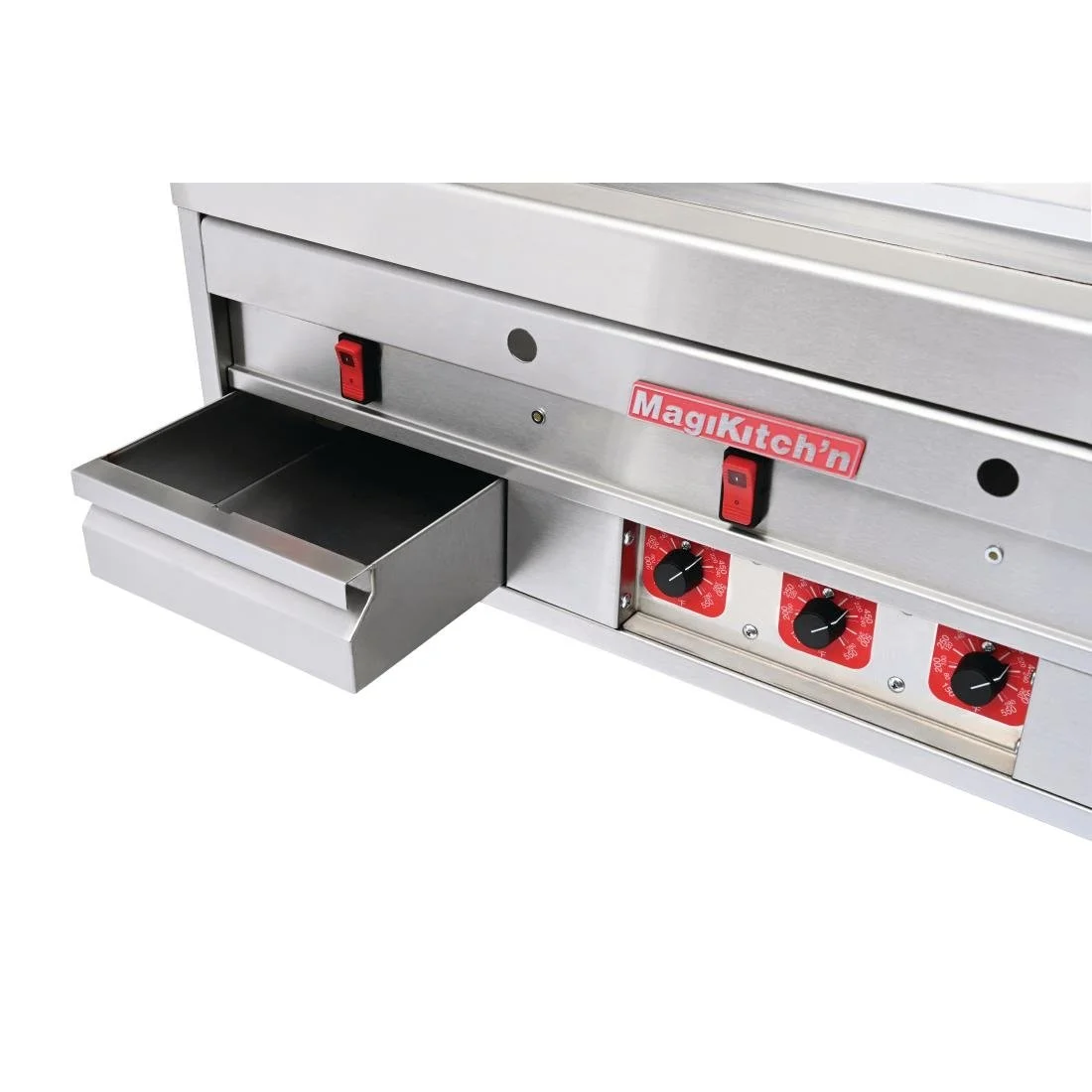 MagiKitch'n MKE Heavy Duty Chrome Electric Griddle - Image 5