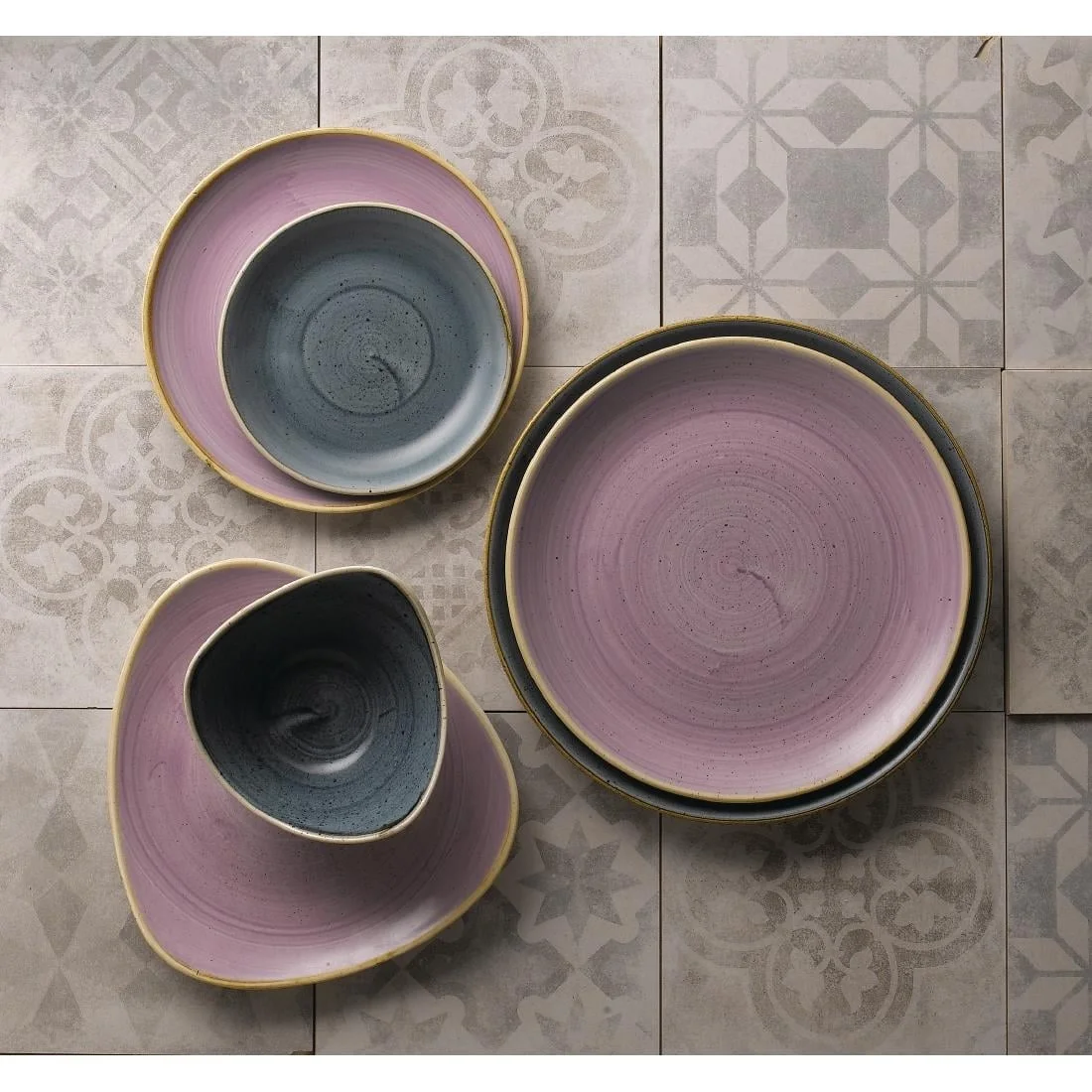 Churchill Stonecast Lavender Lotus Plates 228mm (12 Pack) - Image 2