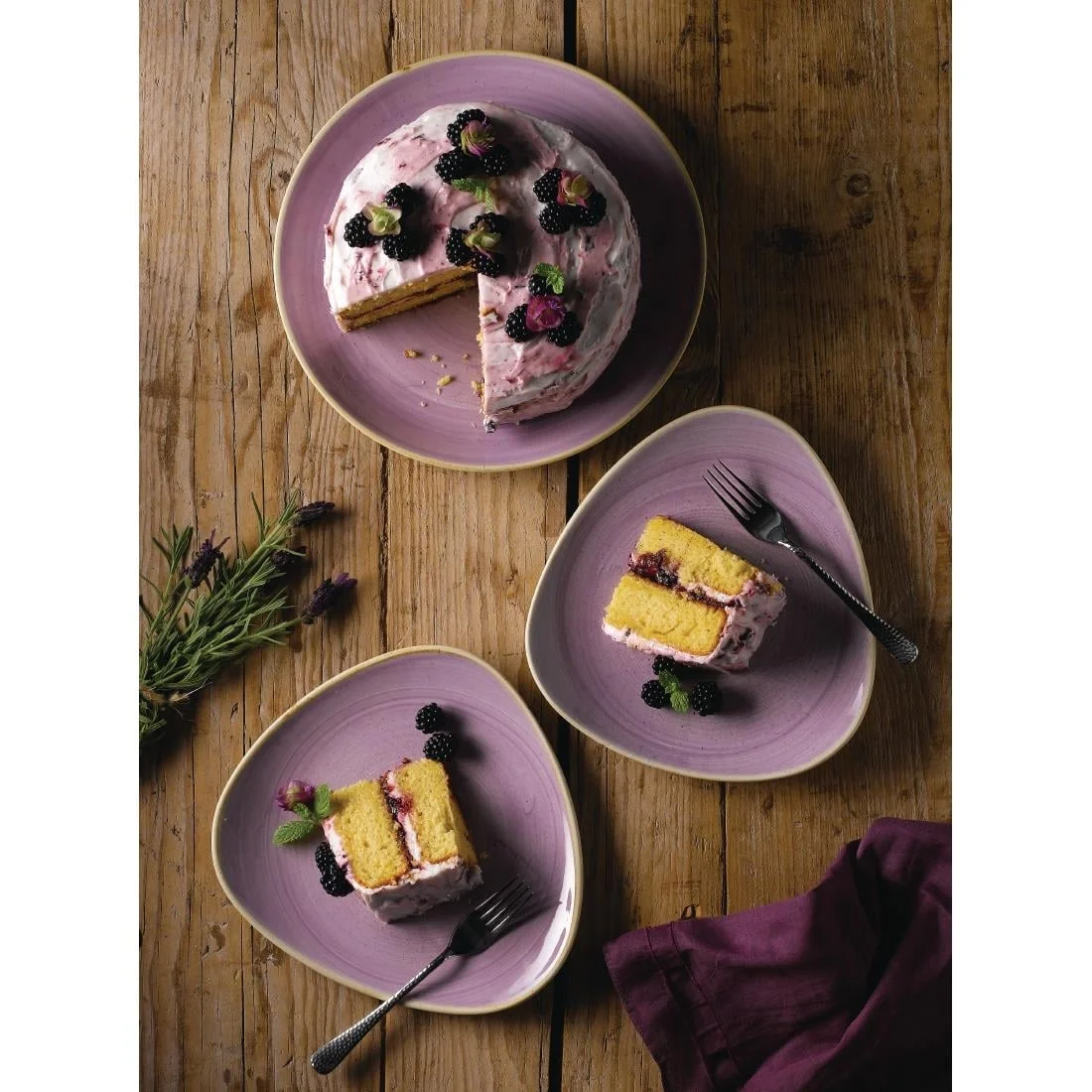 Churchill Stonecast Lavender Lotus Plates 228mm (12 Pack) - Image 5