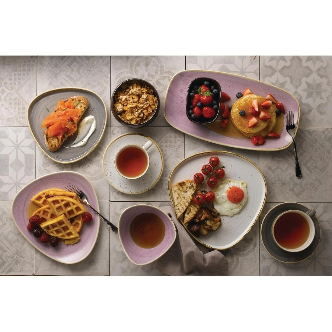 Churchill Stonecast Lotus Bowls Lavender 228mm (12 Pack) - Image 2