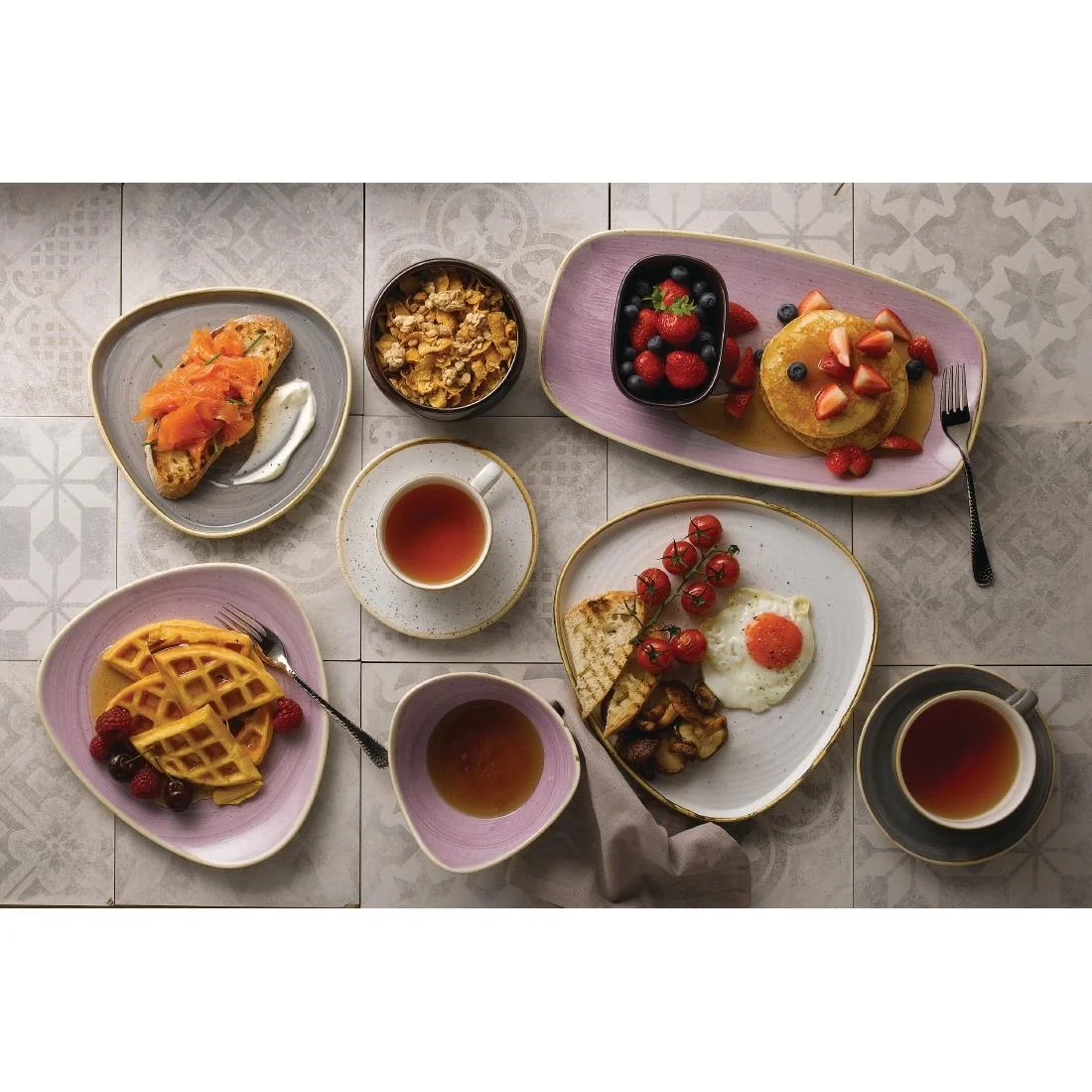 Churchill Stonecast Lavender Lotus Plates 228mm (12 Pack) - Image 6
